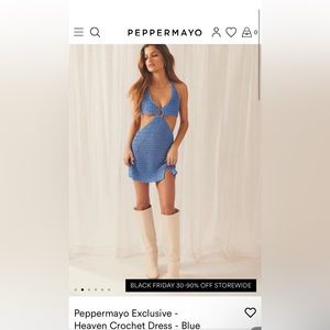 Crochet dress with cut outs. BNWT